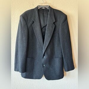 7 Collection Vintage 100% Wool Black Sport Coat Men‎ 42R Lined Jacket Business
